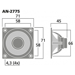 AN-2775 Wysokiej jakości pełnopasmowy głośnik HiFi, 20W, 8Ω