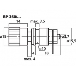 BP-360/RT Śruby zaciskowe do głośników
