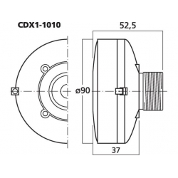 CDX1-1010 Driver tubowy PA, 50W<sub>MAX</sub>, 15W<sub>RMS</sub>, 8Ω