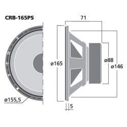 CRB-165PS Para głośników nisko-średniotonowych HiFi, 35W<sub>RMS</sub>, 4Ω