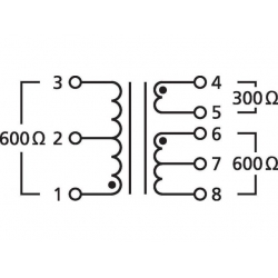LTR-110 Transformator audio 1:1/2:1, dla sygnałów liniowych