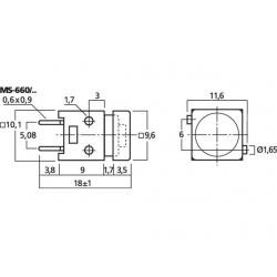 MS-660/SW Miniaturowe przyciski monostabilne