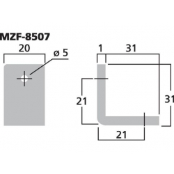 MZF-8507 Metalowe naroże