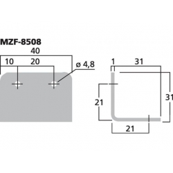 MZF-8508 Metalowe naroże