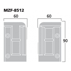 MZF-8512 Plastikowe naroże do obudów głośnikowych