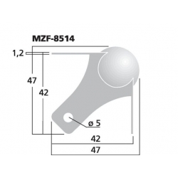 MZF-8514 Metalowe naroże do obudów głośnikowych