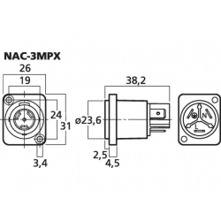 NAC-3MPX Wtyk NEUTRIK POWERCON