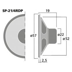 SP-21/4RDP Miniaturowe głośniki wpustowe, 8Ω
