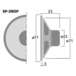 SP-3RDP Miniaturowe głośniki wpustowe, 8Ω