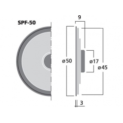 SPF-50 Miniaturowy płaski głośnik, 8Ω
