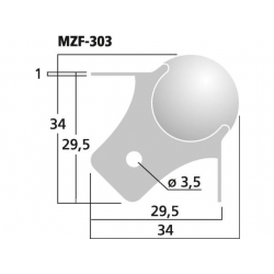 MZF-303 Metalowe naroże